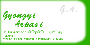 gyongyi arpasi business card